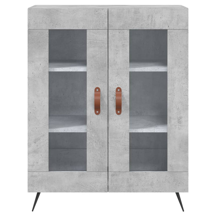 højskab 69,5x34x180 cm konstrueret træ betongrå