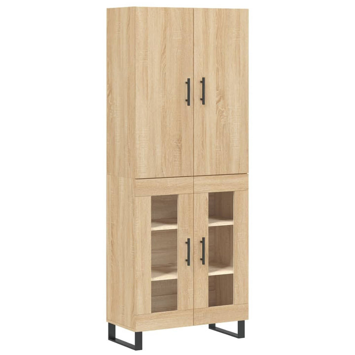 højskab 69,5x34x180 cm konstrueret træ sonoma-eg
