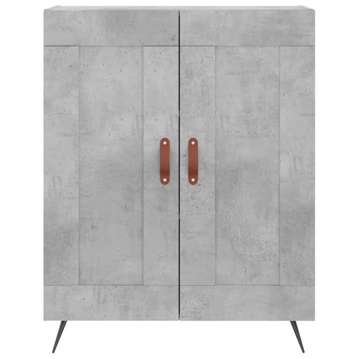 højskab 69,5x34x180 cm konstrueret træ betongrå
