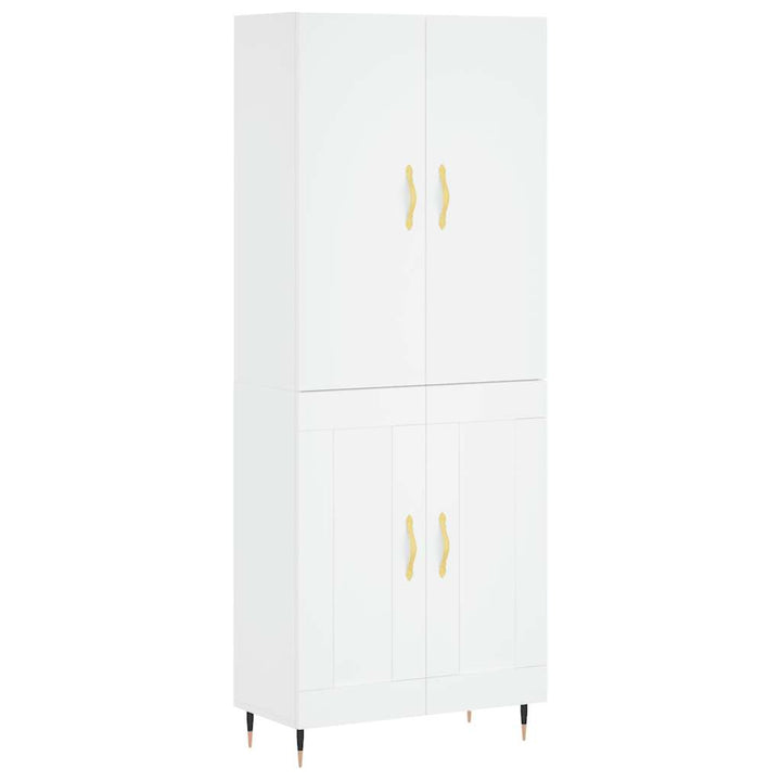 højskab 69,5x34x180 cm konstrueret træ hvid