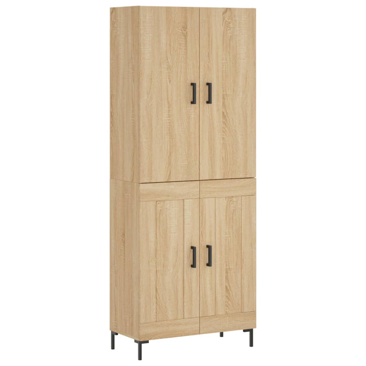højskab 69,5x34x180 cm konstrueret træ sonoma-eg