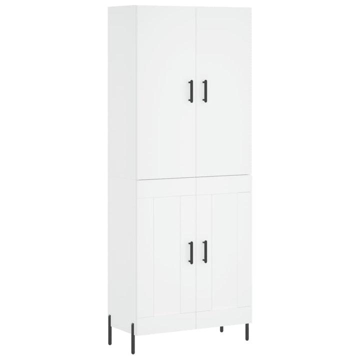 højskab 69,5x34x180 cm konstrueret træ hvid