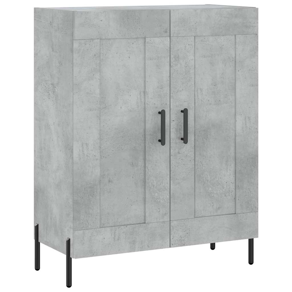 højskab 69,5x34x180 cm konstrueret træ betongrå