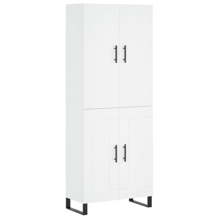 højskab 69,5x34x180 cm konstrueret træ hvid