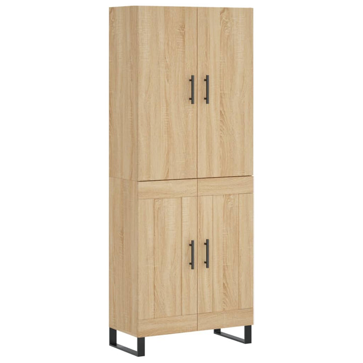 højskab 69,5x34x180 cm konstrueret træ sonoma-eg