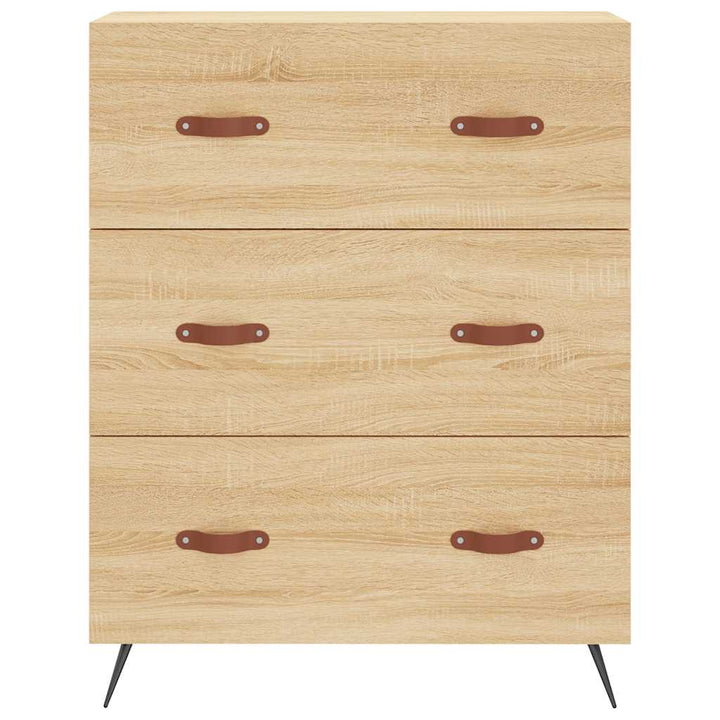 højskab 69,5x34x180 cm konstrueret træ sonoma-eg