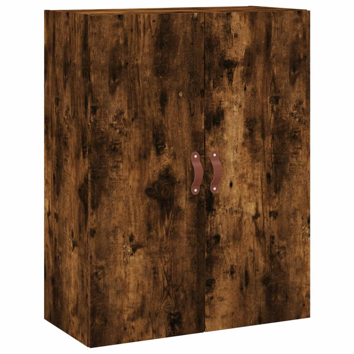 højskab 69,5x34x180 cm konstrueret træ røget egetræsfarve