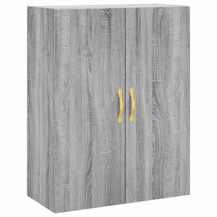 højskab 69,5x34x180 cm konstrueret træ grå sonoma-eg