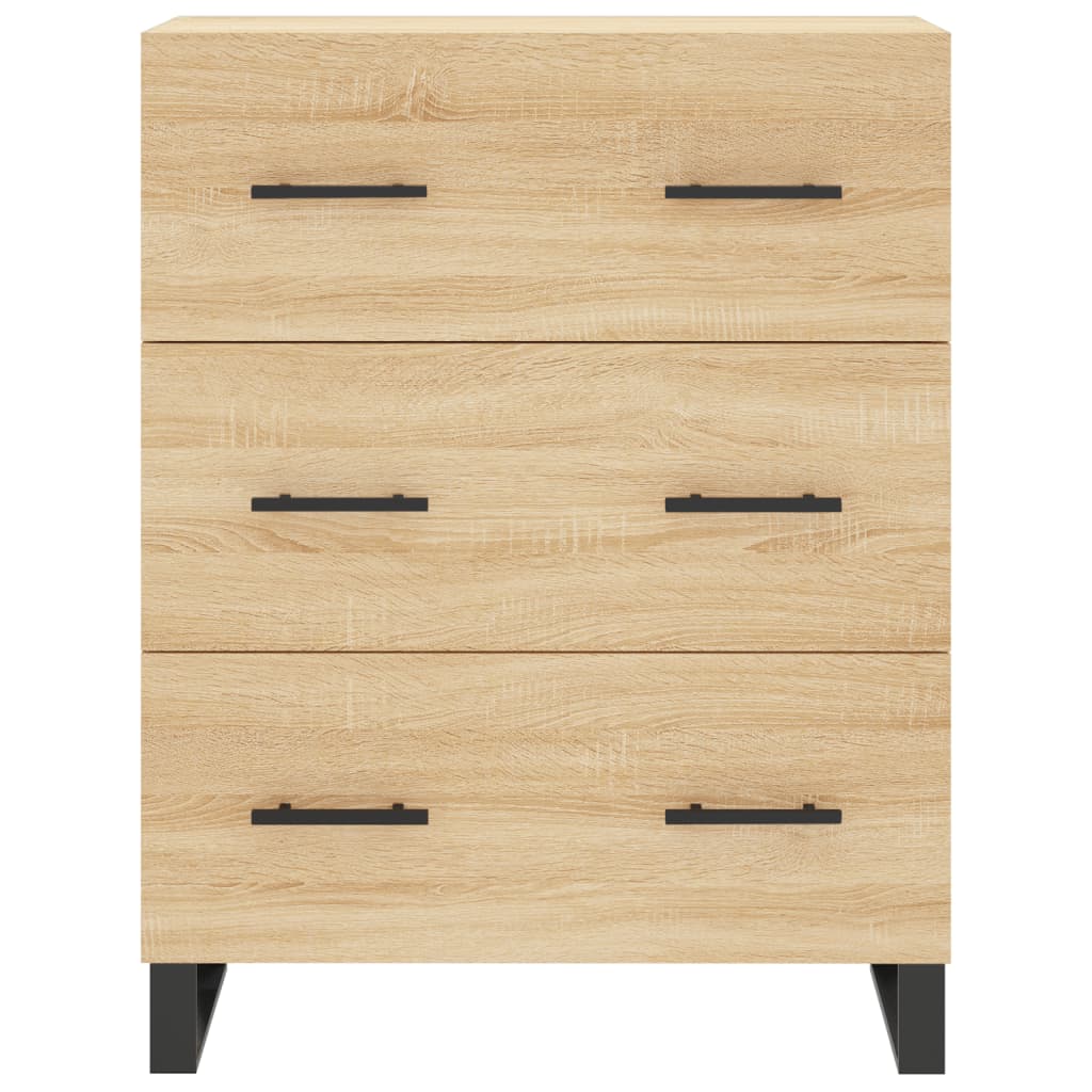 højskab 69,5x34x180 cm konstrueret træ sonoma-eg