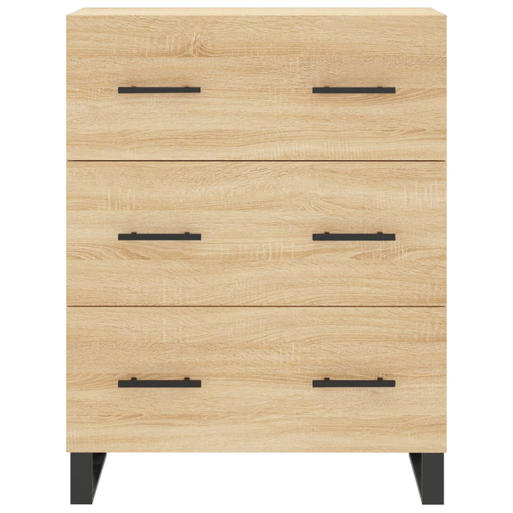 højskab 69,5x34x180 cm konstrueret træ sonoma-eg