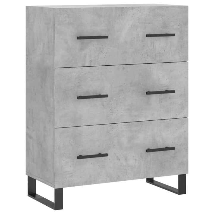 højskab 69,5x34x180 cm konstrueret træ betongrå