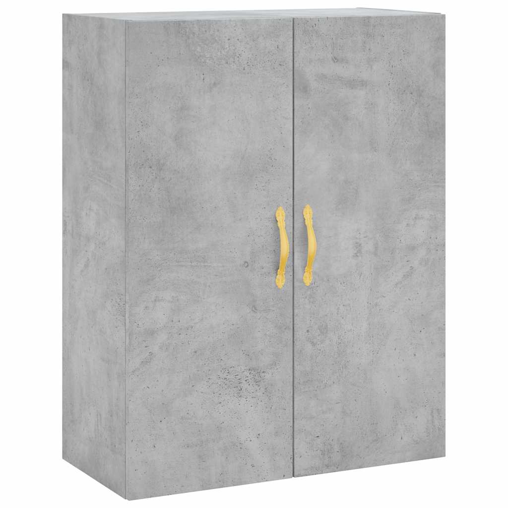 højskab 69,5x34x180 cm konstrueret træ betongrå