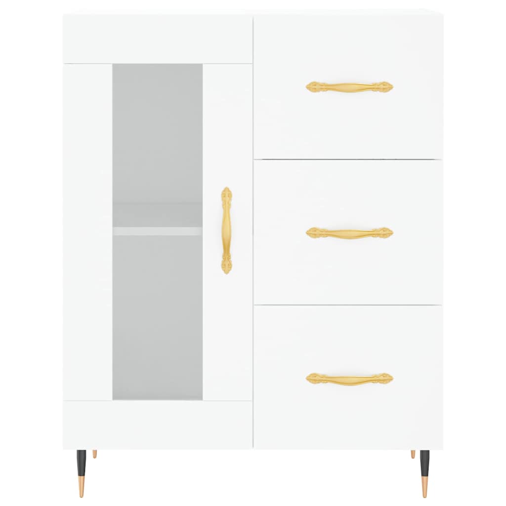 højskab 69,5x34x180 cm konstrueret træ hvid