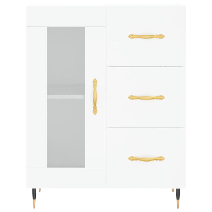 højskab 69,5x34x180 cm konstrueret træ hvid