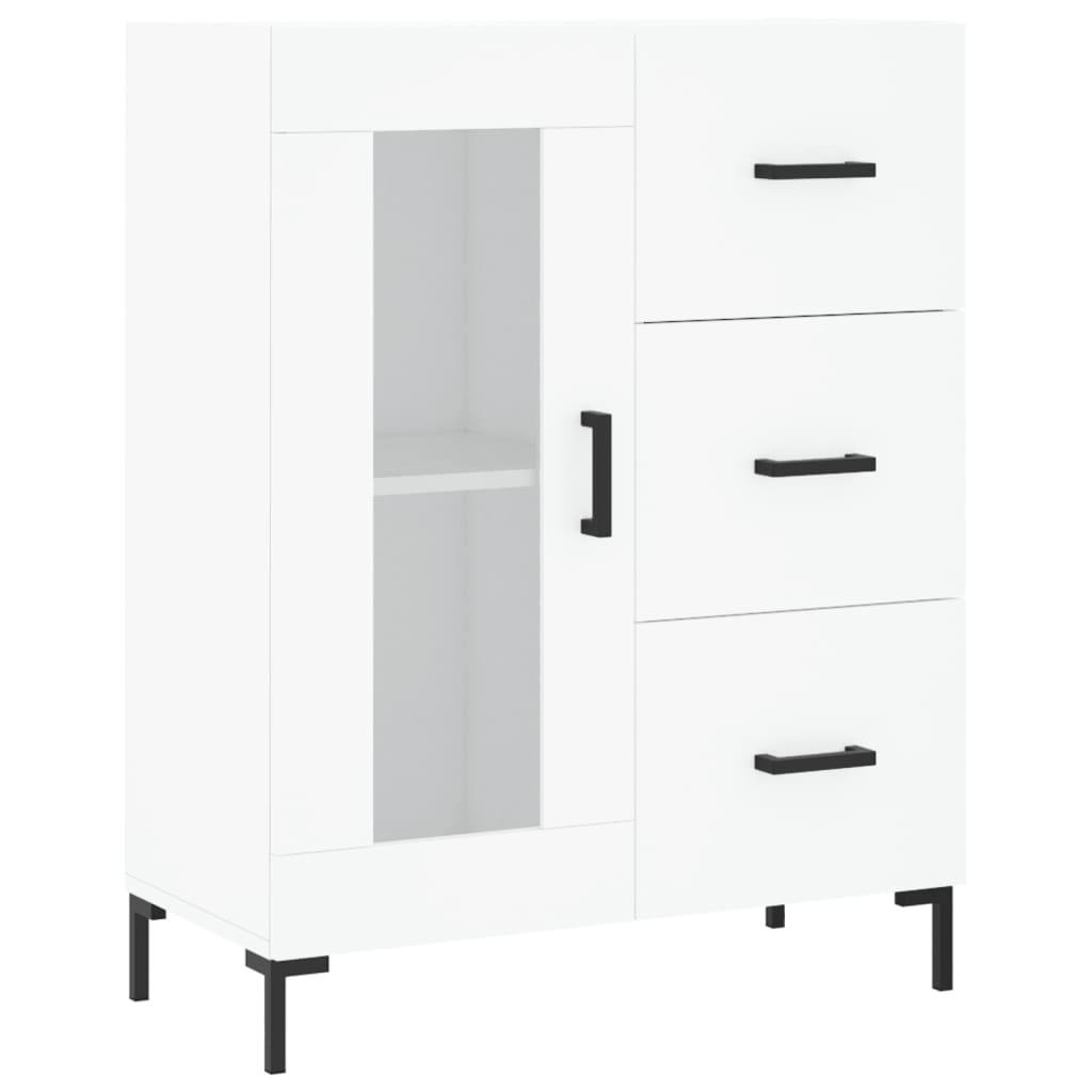 højskab 69,5x34x180 cm konstrueret træ hvid
