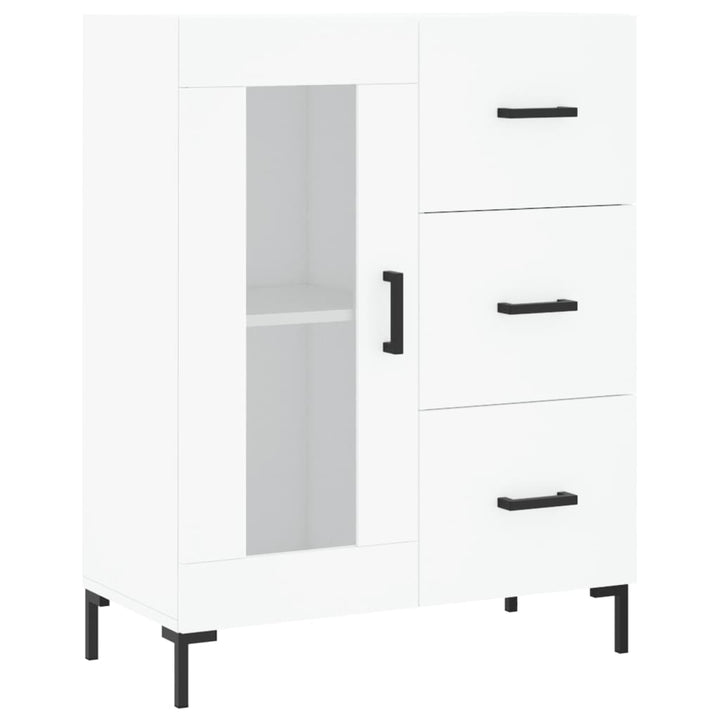 højskab 69,5x34x180 cm konstrueret træ hvid