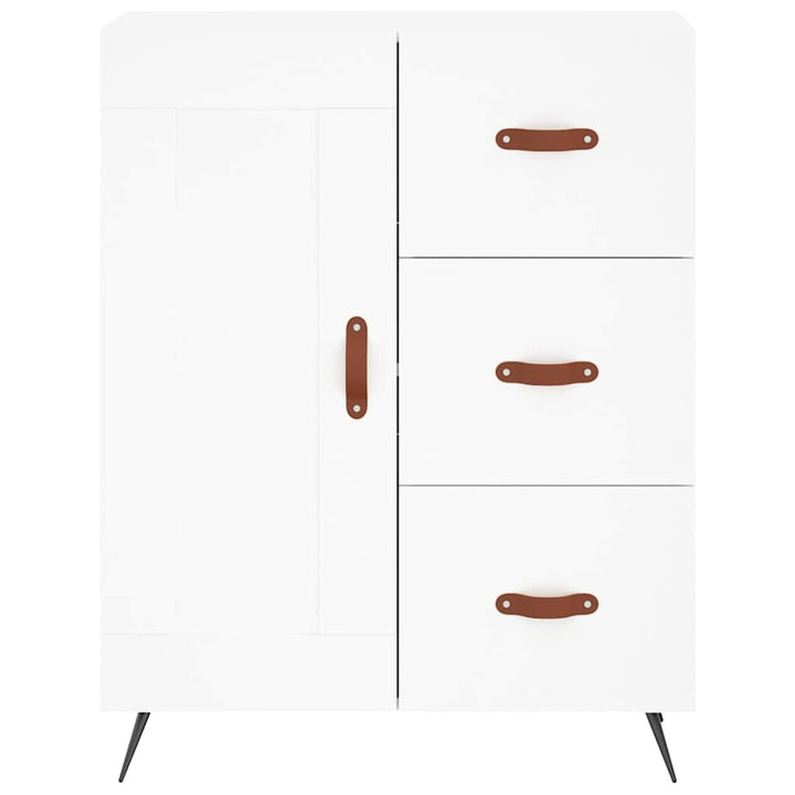højskab 69,5x34x180 cm konstrueret træ hvid