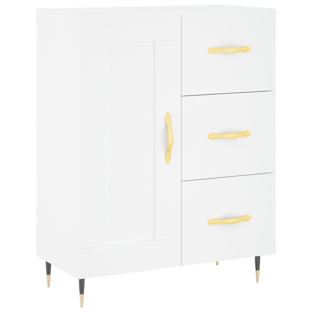 højskab 69,5x34x180 cm konstrueret træ hvid