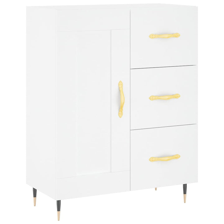 højskab 69,5x34x180 cm konstrueret træ hvid