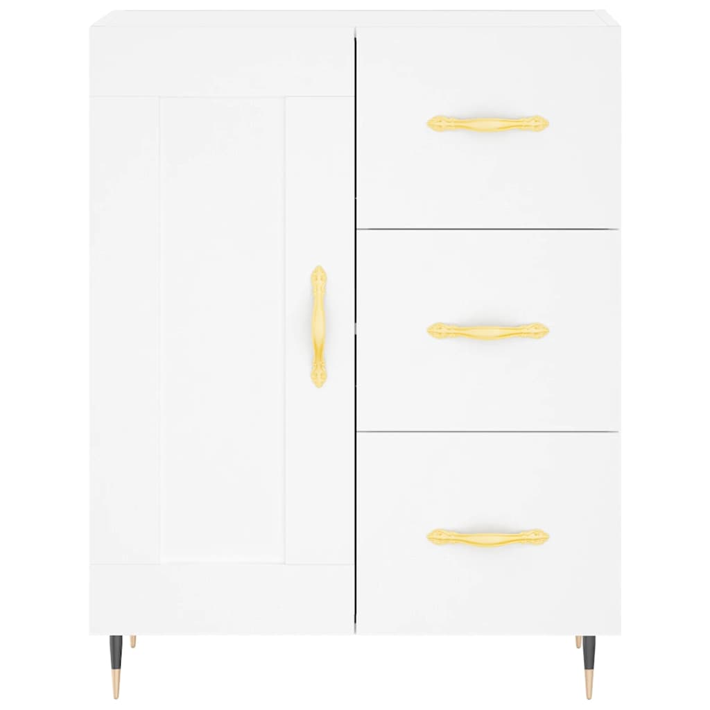 højskab 69,5x34x180 cm konstrueret træ hvid