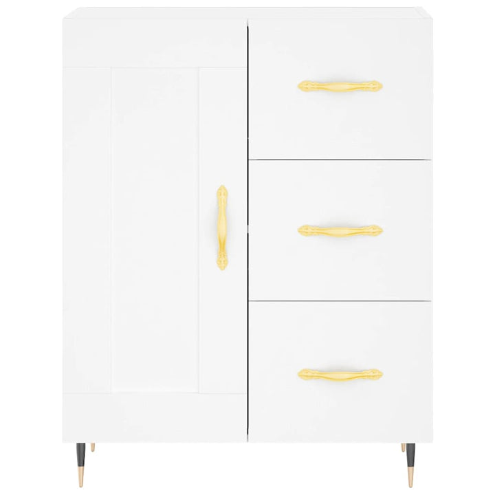 højskab 69,5x34x180 cm konstrueret træ hvid