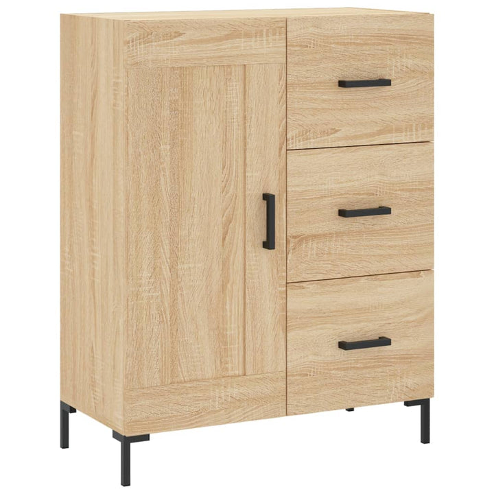 højskab 69,5x34x180 cm konstrueret træ sonoma-eg