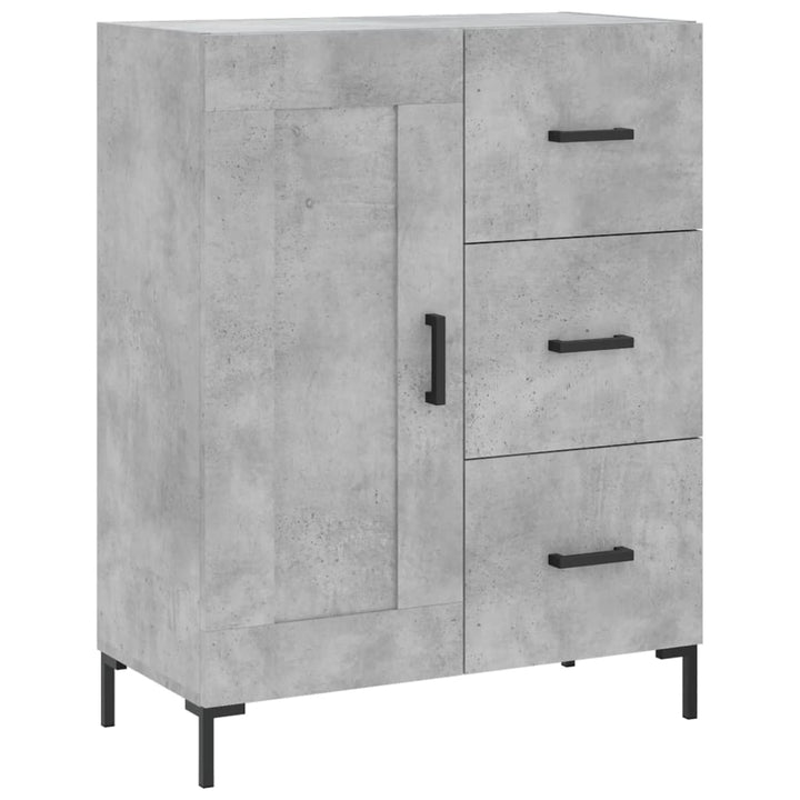 højskab 69,5x34x180 cm konstrueret træ betongrå