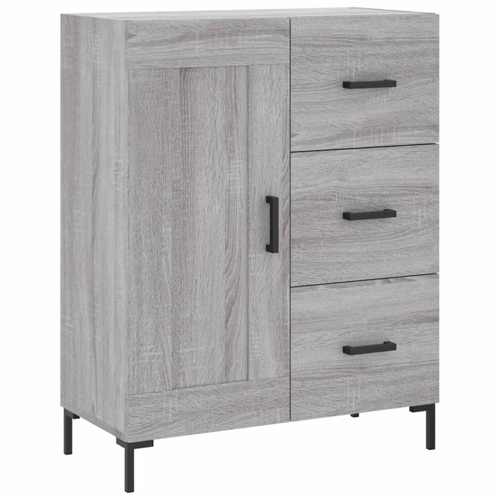 højskab 69,5x34x180 cm konstrueret træ grå sonoma-eg