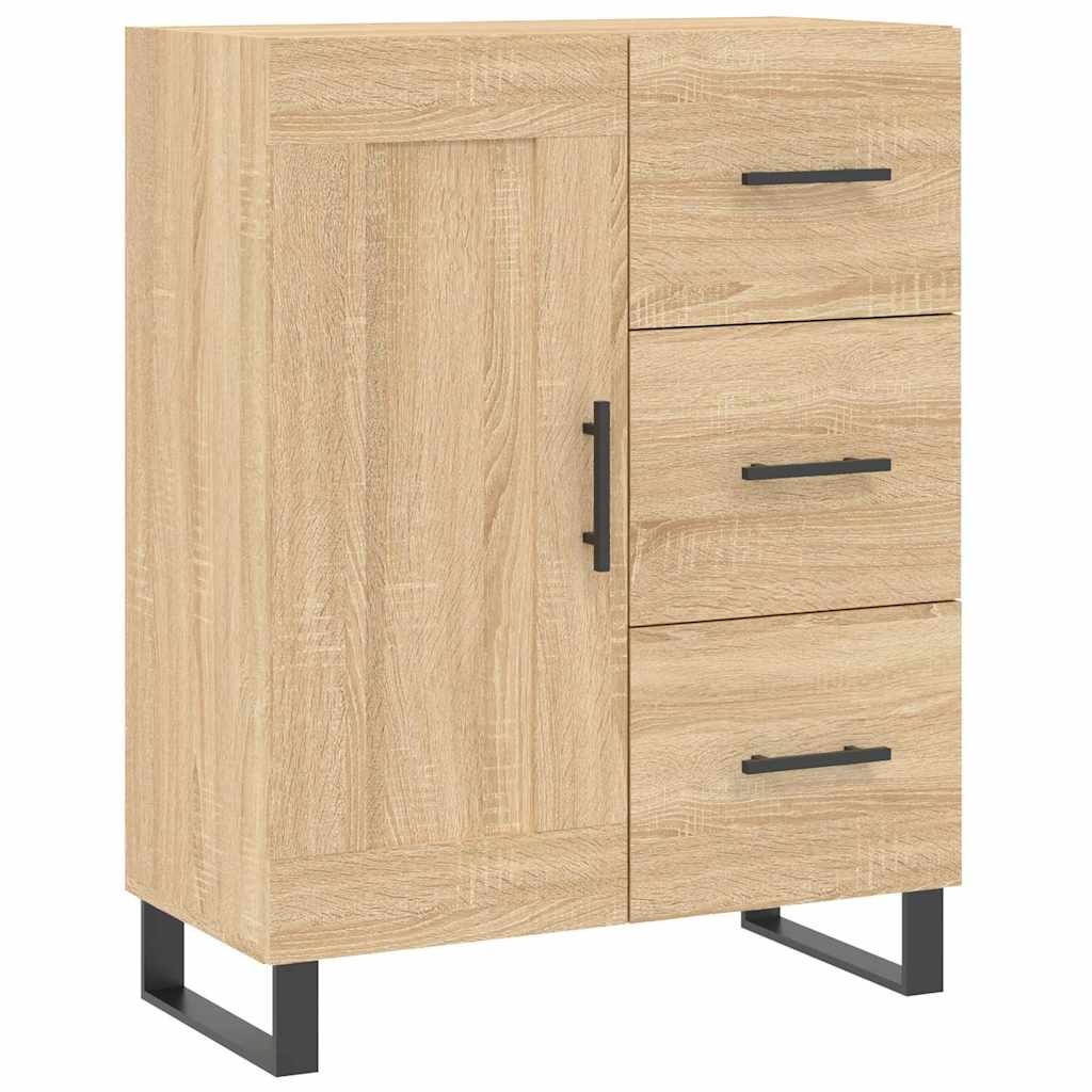 højskab 69,5x34x180 cm konstrueret træ sonoma-eg