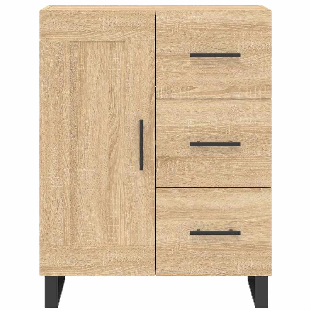 højskab 69,5x34x180 cm konstrueret træ sonoma-eg