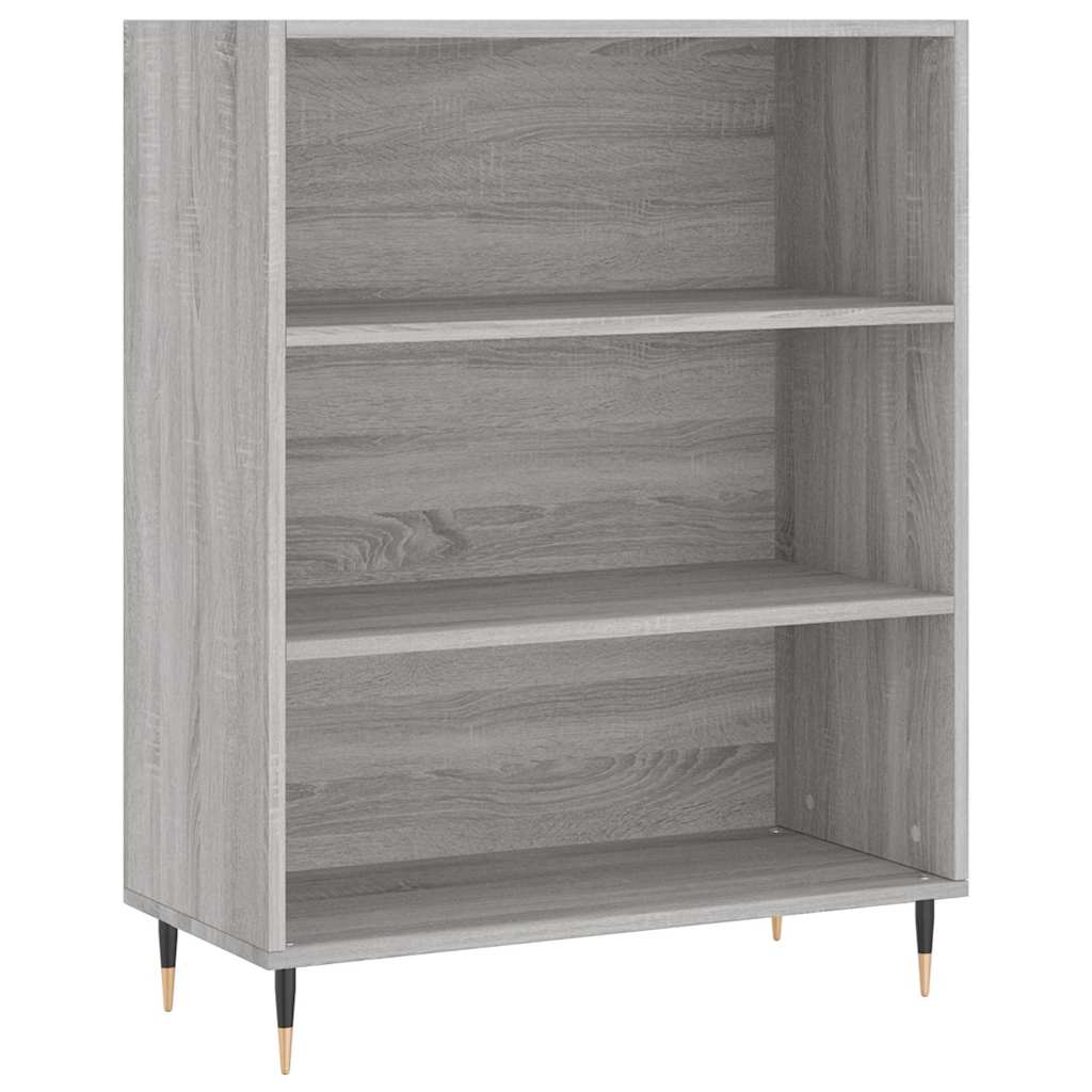 højskab 69,5x34x180 cm konstrueret træ grå sonoma-eg