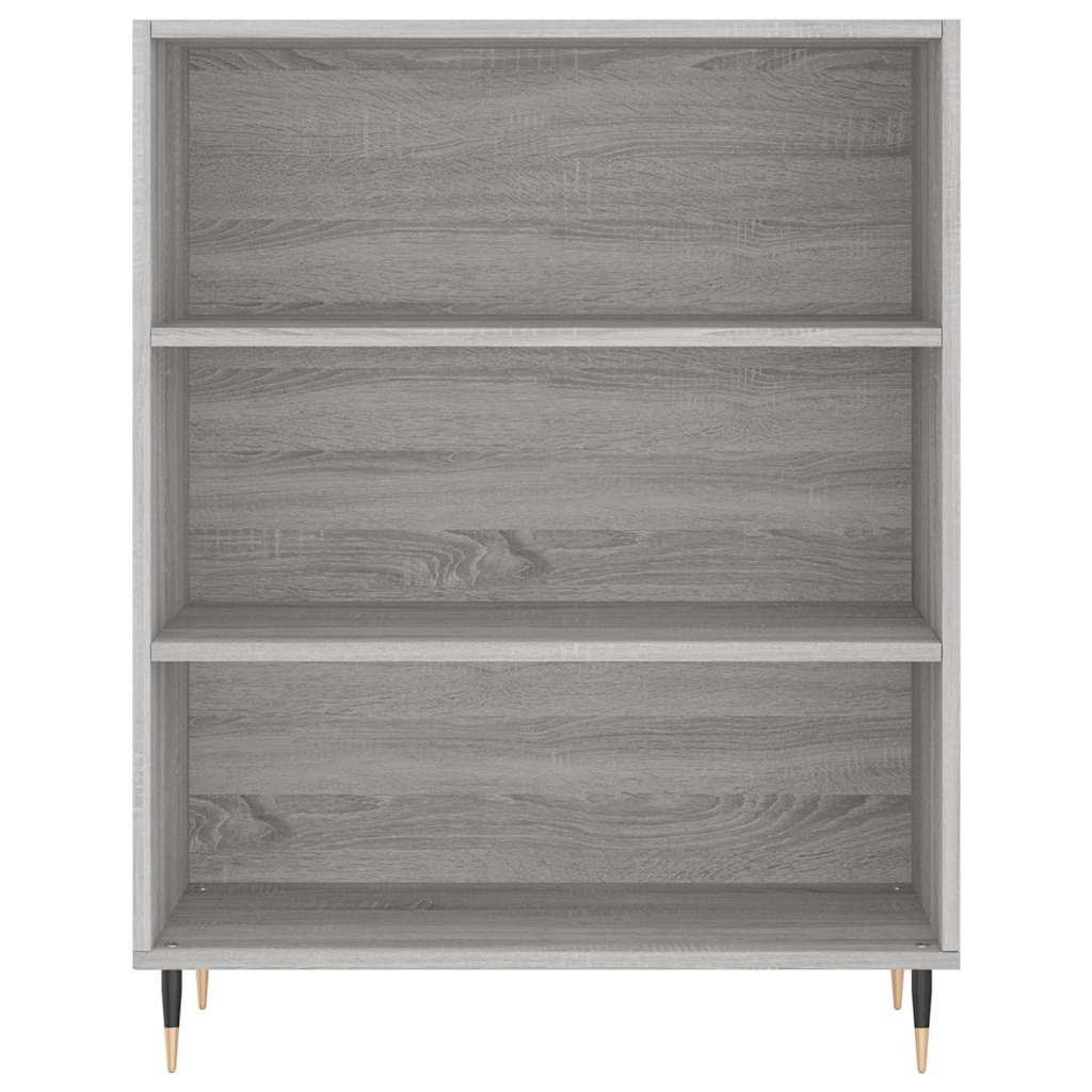 højskab 69,5x34x180 cm konstrueret træ grå sonoma-eg