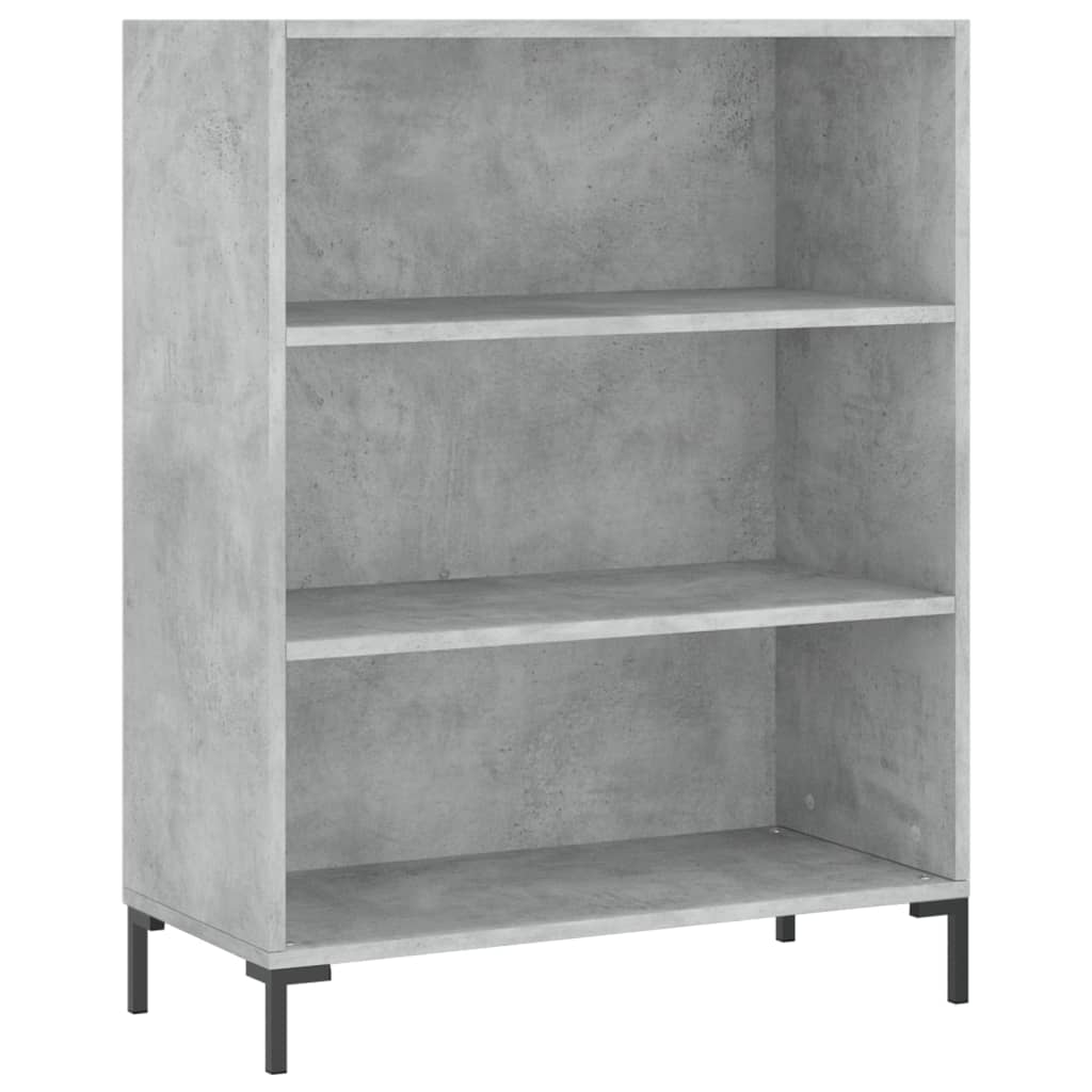 højskab 69,5x34x180 cm konstrueret træ betongrå