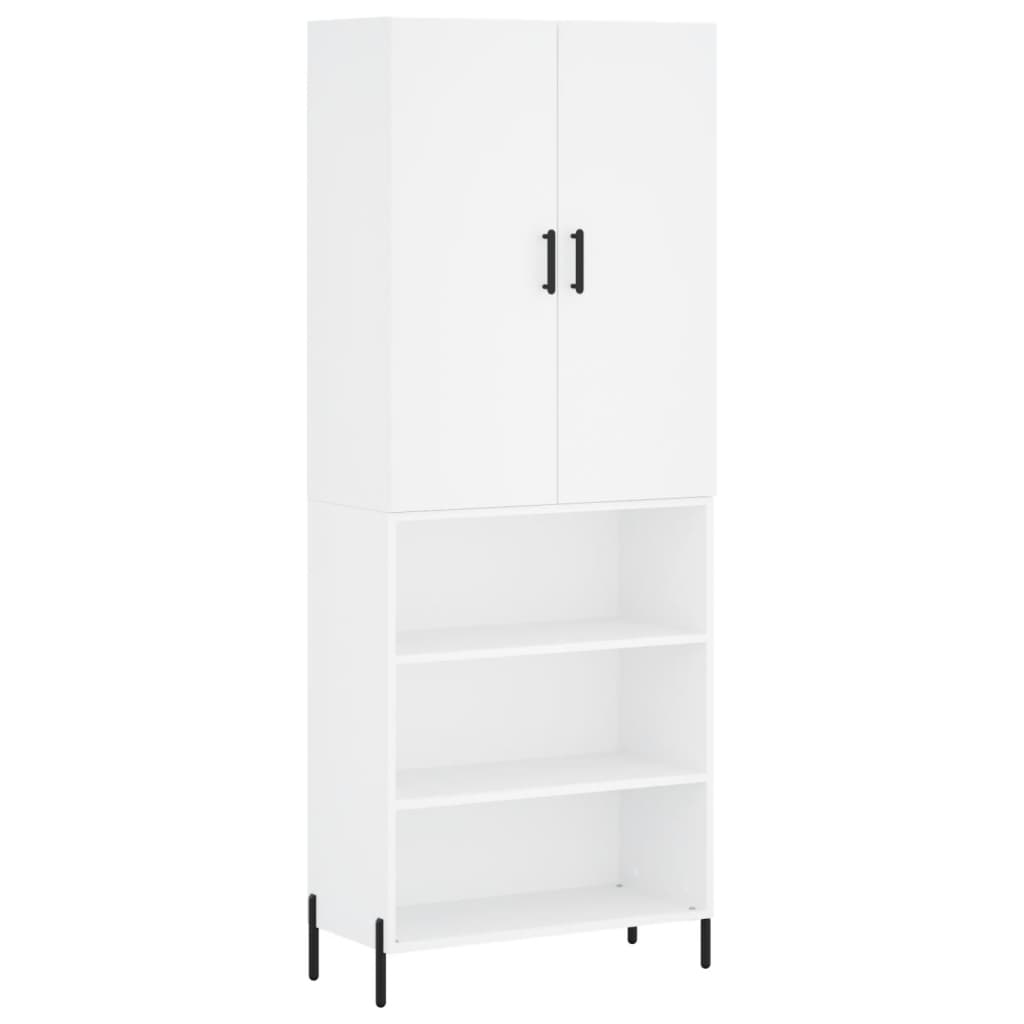 højskab 69,5x34x180 cm konstrueret træ hvid