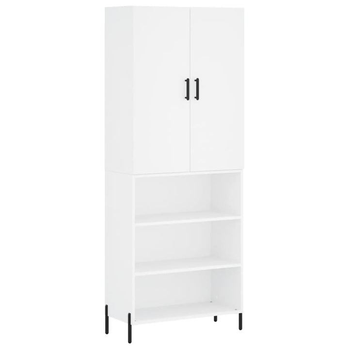 højskab 69,5x34x180 cm konstrueret træ hvid