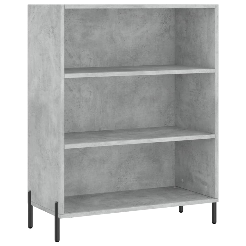 højskab 69,5x34x180 cm konstrueret træ betongrå