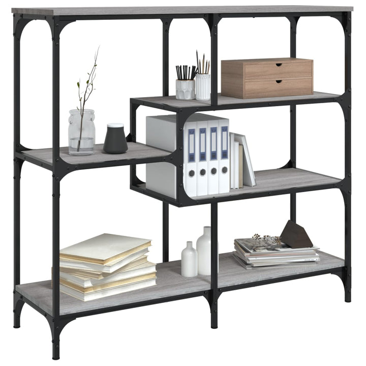 konsolbord 103x32x95 cm konstrueret træ grå sonoma-eg