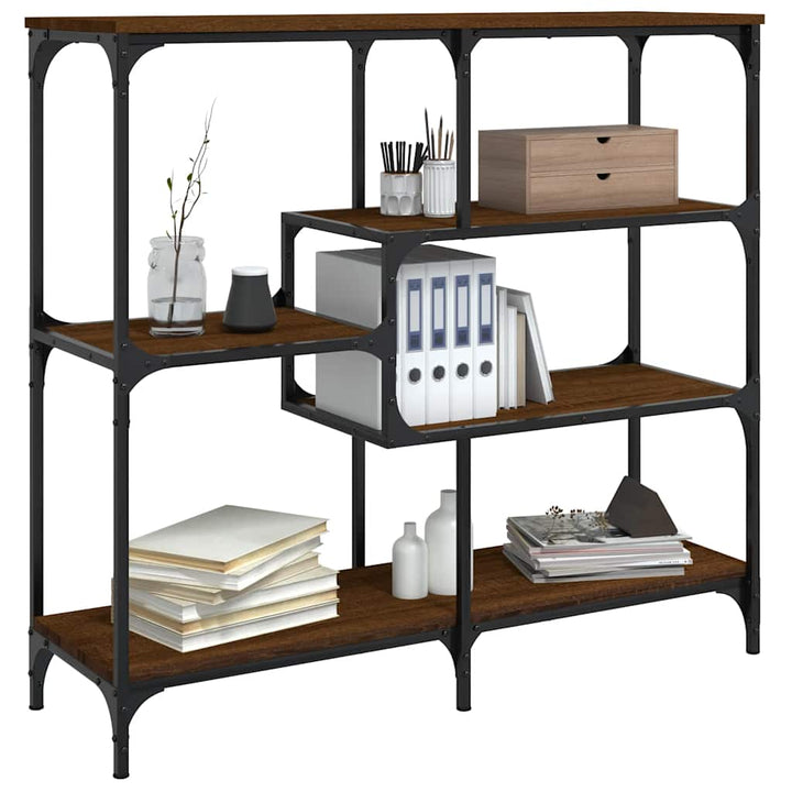 konsolbord 103x32x95 cm konstrueret træ brun egetræsfarve