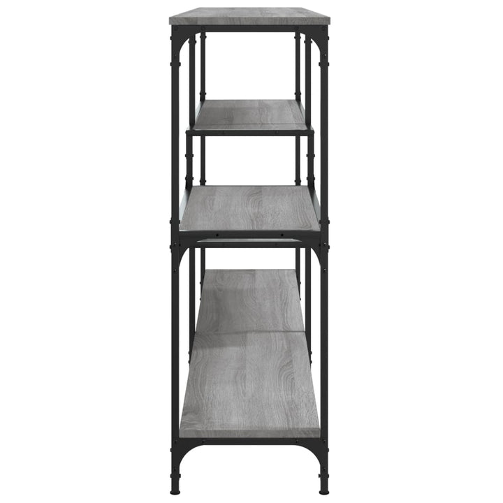 konsolbord 160x32x95 cm konstrueret træ grå sonoma-eg