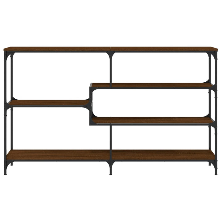 konsolbord 160x32x95 cm konstrueret træ brun egetræsfarve