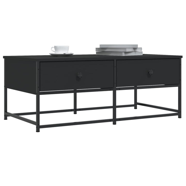 sofabord 100x51x40 cm konstrueret træ sort