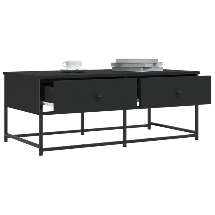 sofabord 100x51x40 cm konstrueret træ sort