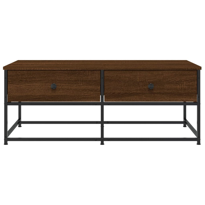 sofabord 100x51x40 cm konstrueret træ brun egetræsfarve
