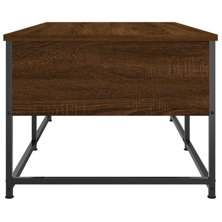 sofabord 100x51x40 cm konstrueret træ brun egetræsfarve