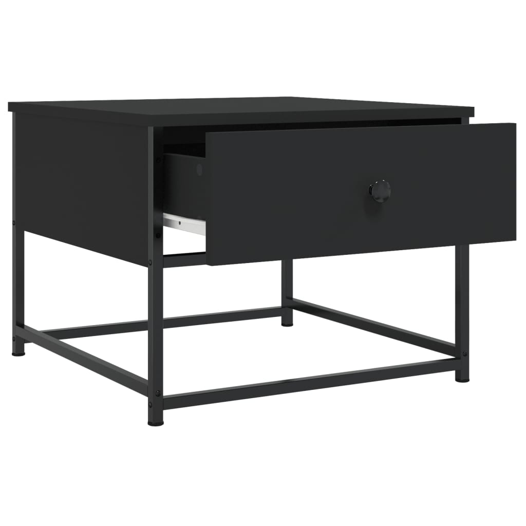 sofabord 51x51x40 cm konstrueret træ sort