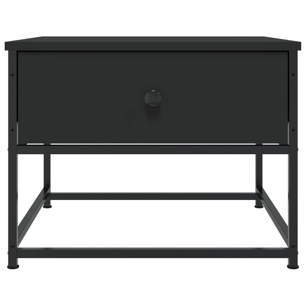 sofabord 51x51x40 cm konstrueret træ sort
