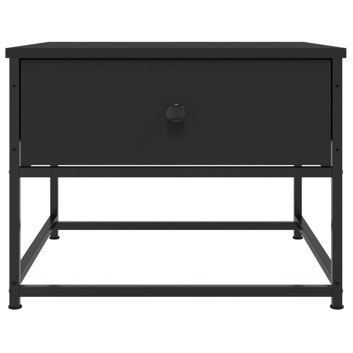 sofabord 51x51x40 cm konstrueret træ sort