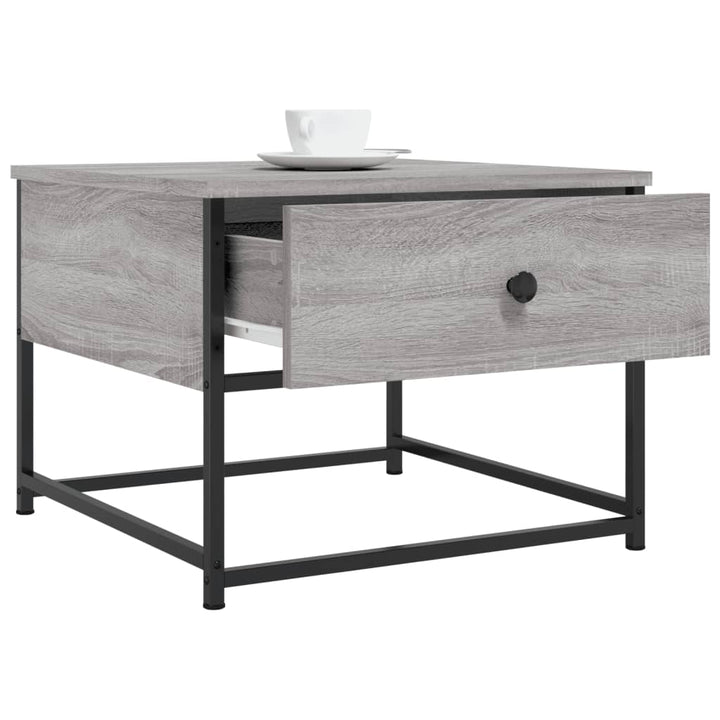sofabord 51x51x40 cm konstrueret træ grå sonoma-eg