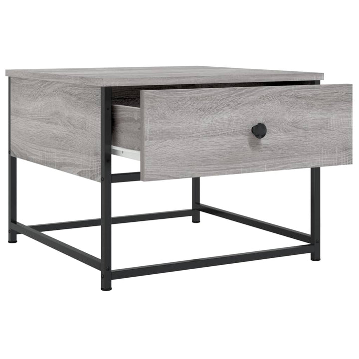 sofabord 51x51x40 cm konstrueret træ grå sonoma-eg