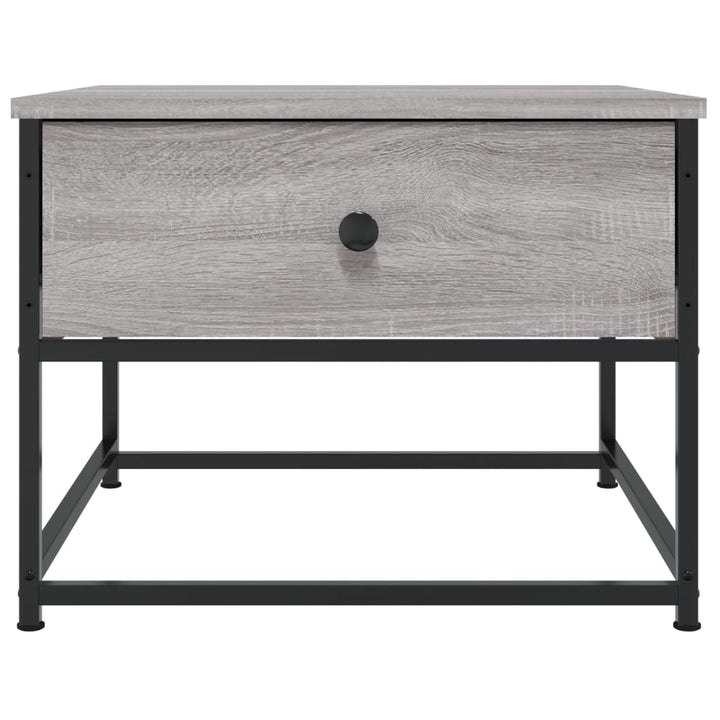 sofabord 51x51x40 cm konstrueret træ grå sonoma-eg